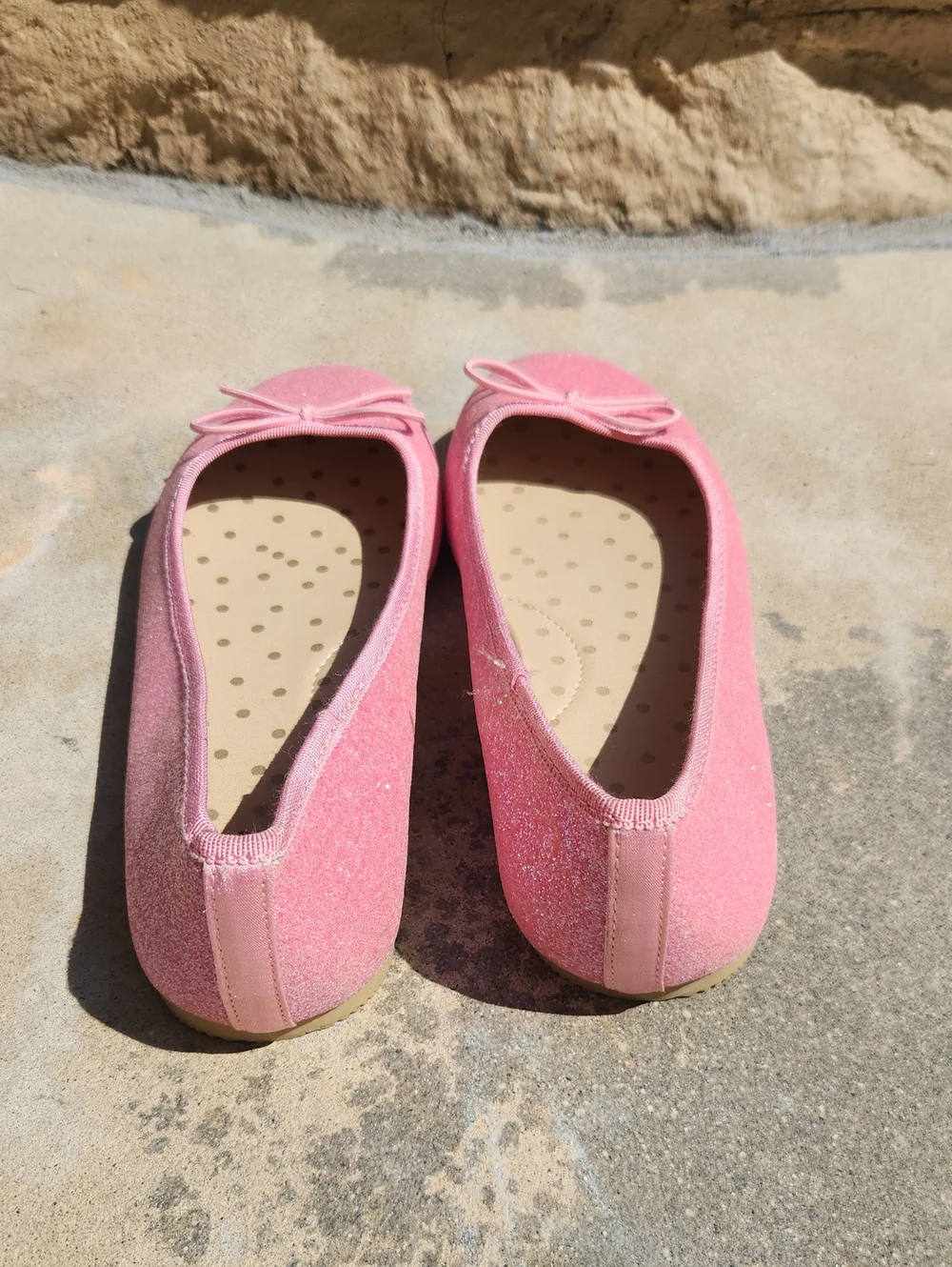 Cat And Jack Pink Sparkle Ballet Flats Size 3